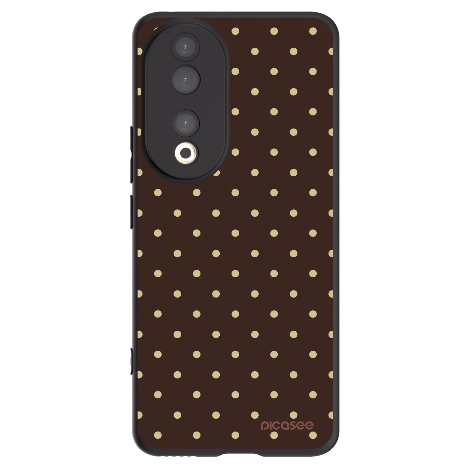 Picasee fekete szilikon tok az alábbi mobiltelefonokra Honor 90 5G - Vanilla Dots & Chocolate
