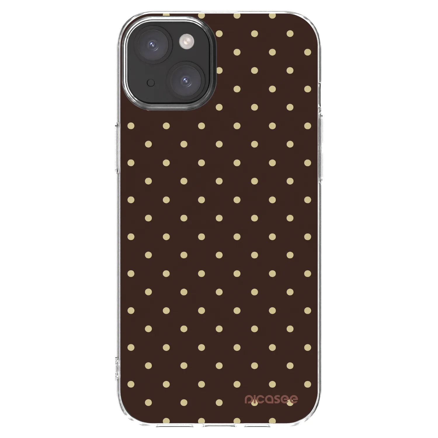 Picasee átlátszó szilikon tok az alábbi mobiltelefonokra Apple iPhone 15 Plus - Vanilla Dots & Chocolate