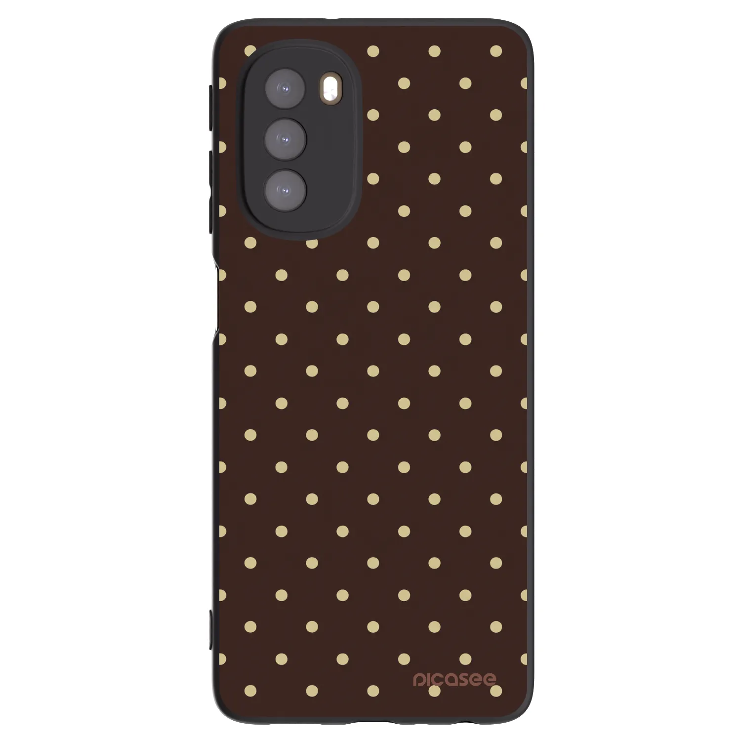 Picasee fekete szilikon tok az alábbi mobiltelefonokra Motorola Moto G51 - Vanilla Dots & Chocolate