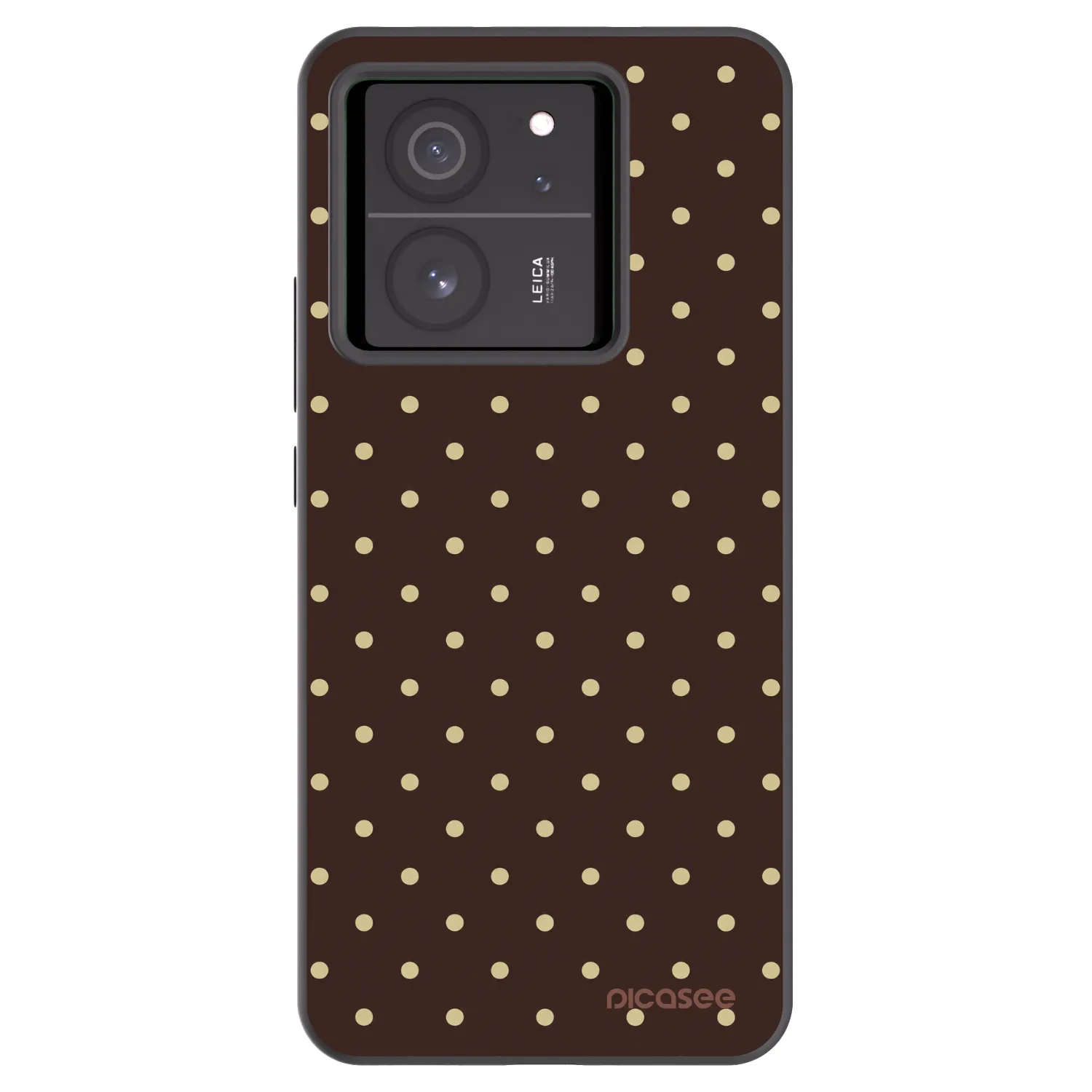 Picasee fekete szilikon tok az alábbi mobiltelefonokra Xiaomi 13T Pro - Vanilla Dots & Chocolate