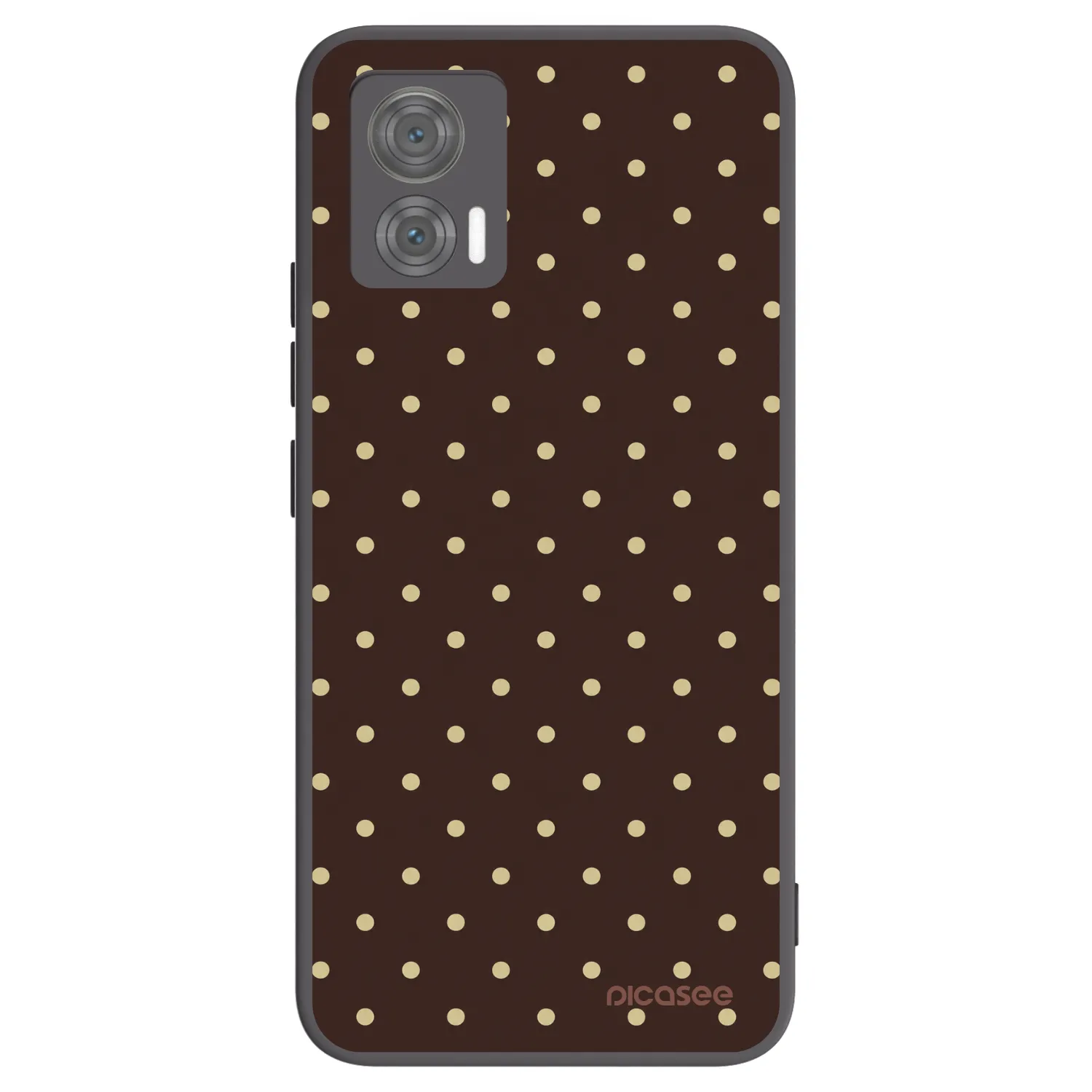 Picasee fekete szilikon tok az alábbi mobiltelefonokra Motorola Edge 30 Neo - Vanilla Dots & Chocolate
