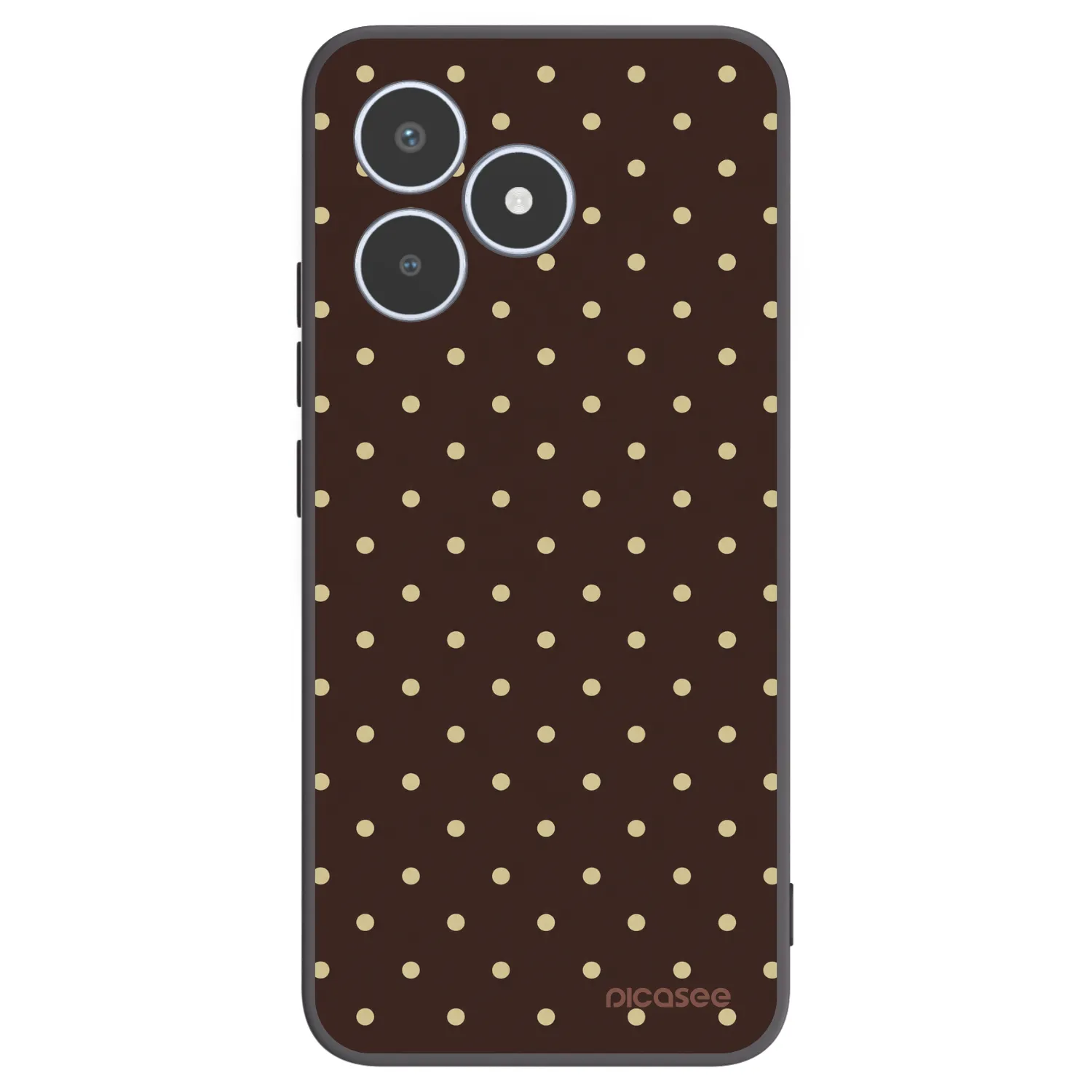 Picasee fekete szilikon tok az alábbi mobiltelefonokra Realme C53 - Vanilla Dots & Chocolate