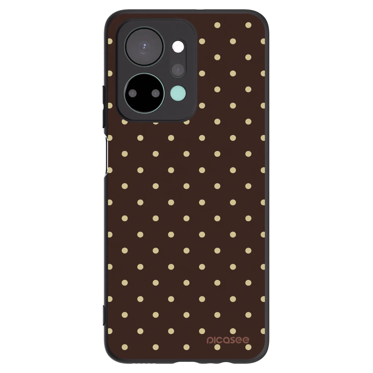 Picasee fekete szilikon tok az alábbi mobiltelefonokra Honor X7a - Vanilla Dots & Chocolate
