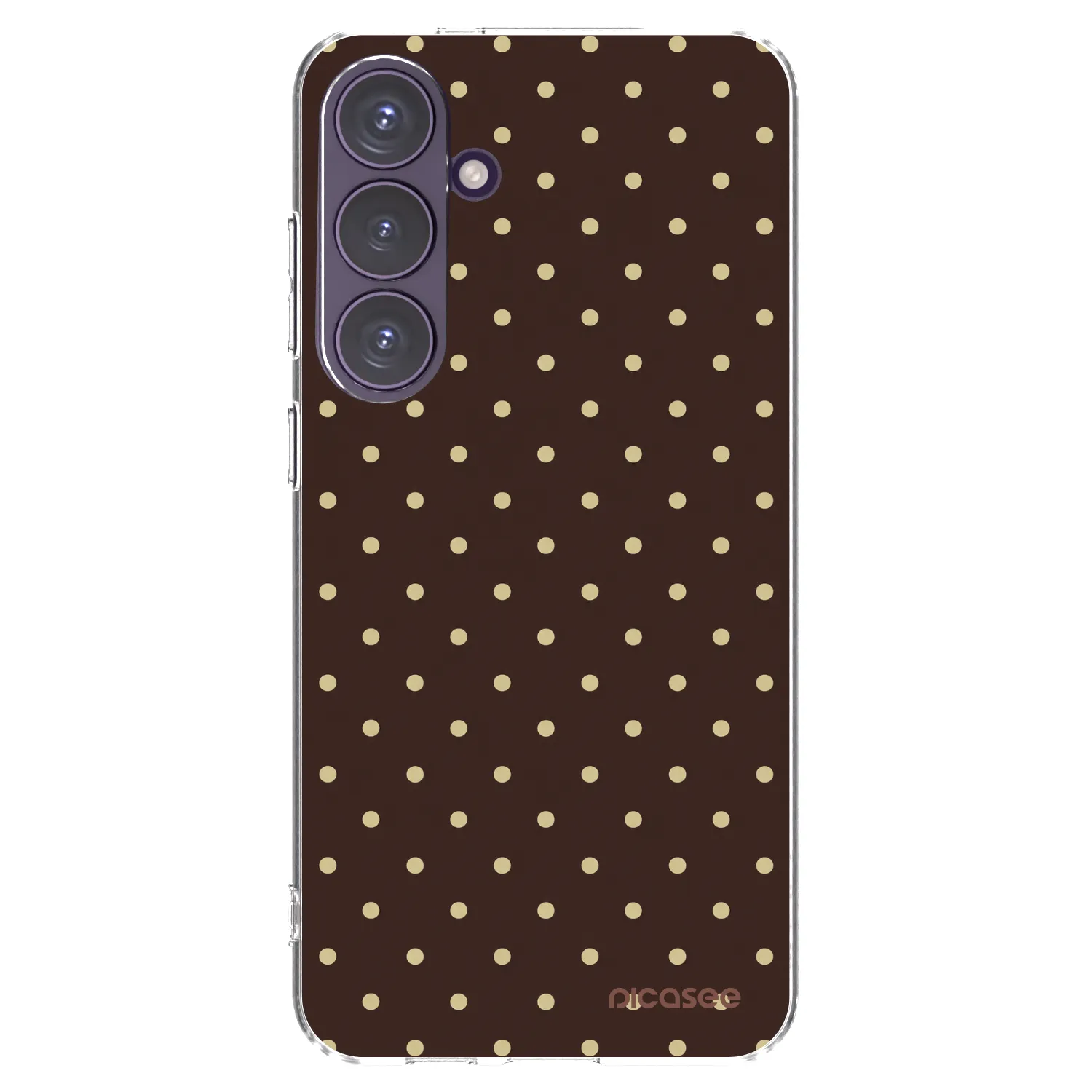 Picasee átlátszó szilikon tok az alábbi mobiltelefonokra Samsung Galaxy S24+ S926B 5G - Vanilla Dots & Chocolate
