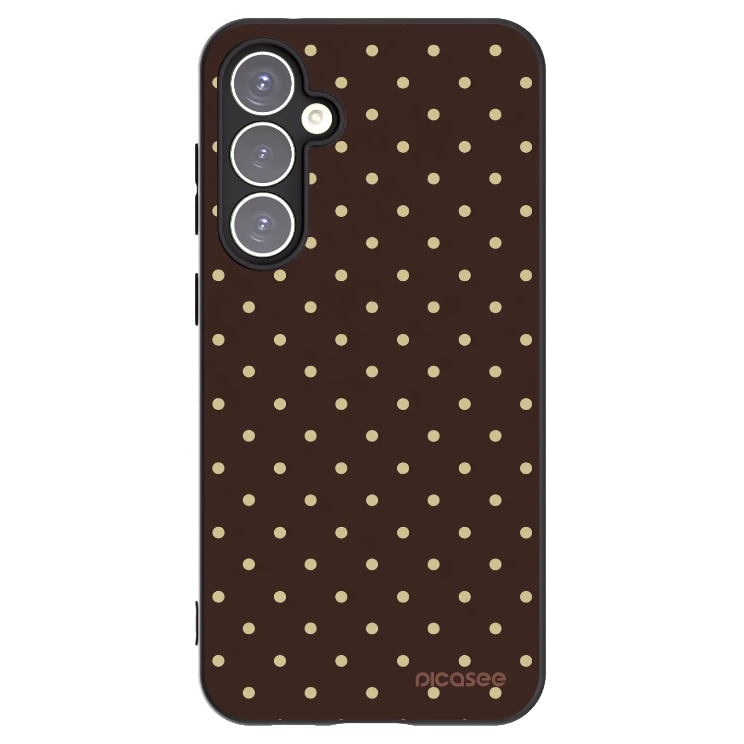 Picasee fekete szilikon tok az alábbi mobiltelefonokra Samsung Galaxy S23 FE S711B - Vanilla Dots & Chocolate