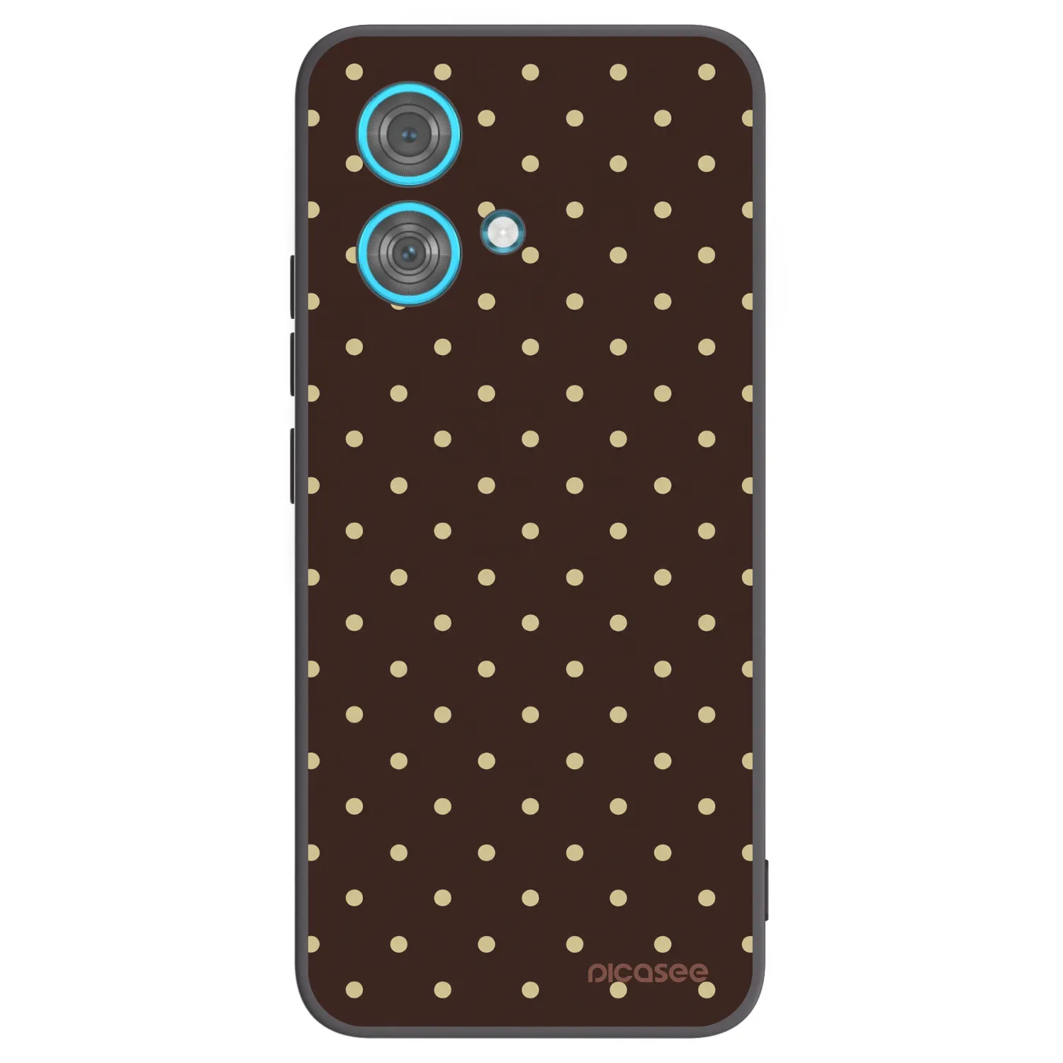 Picasee fekete szilikon tok az alábbi mobiltelefonokra Motorola Edge 40 Neo - Vanilla Dots & Chocolate