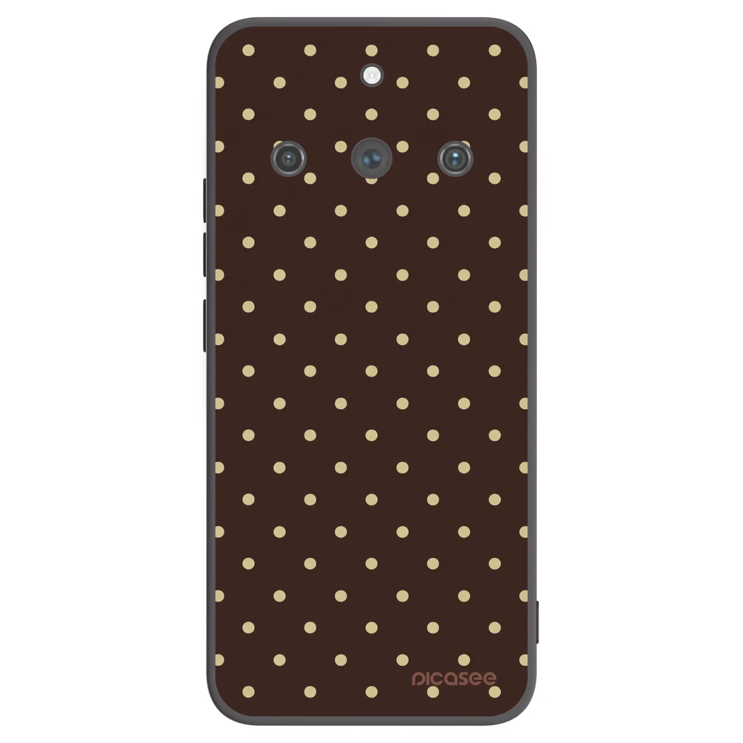 Picasee fekete szilikon tok az alábbi mobiltelefonokra Realme 11 Pro+ - Vanilla Dots & Chocolate