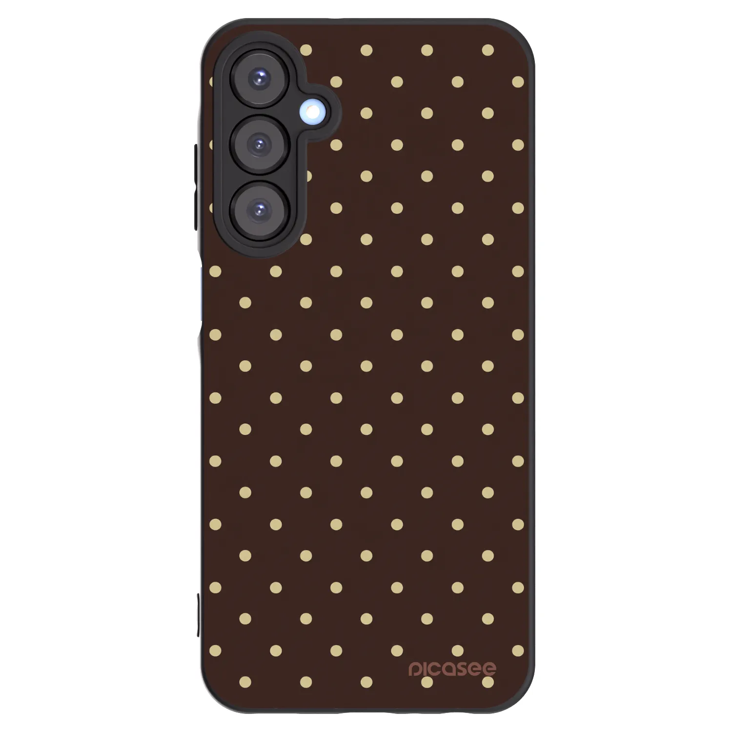 Picasee fekete szilikon tok az alábbi mobiltelefonokra Samsung Galaxy A25 A256B 5G - Vanilla Dots & Chocolate