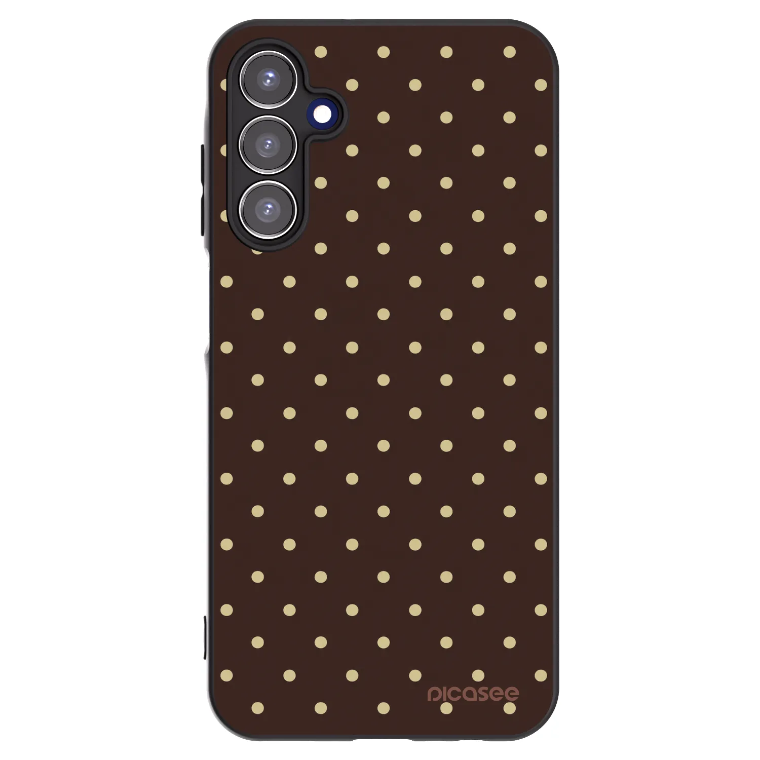 Picasee fekete szilikon tok az alábbi mobiltelefonokra Samsung Galaxy A15 A156B 5G - Vanilla Dots & Chocolate