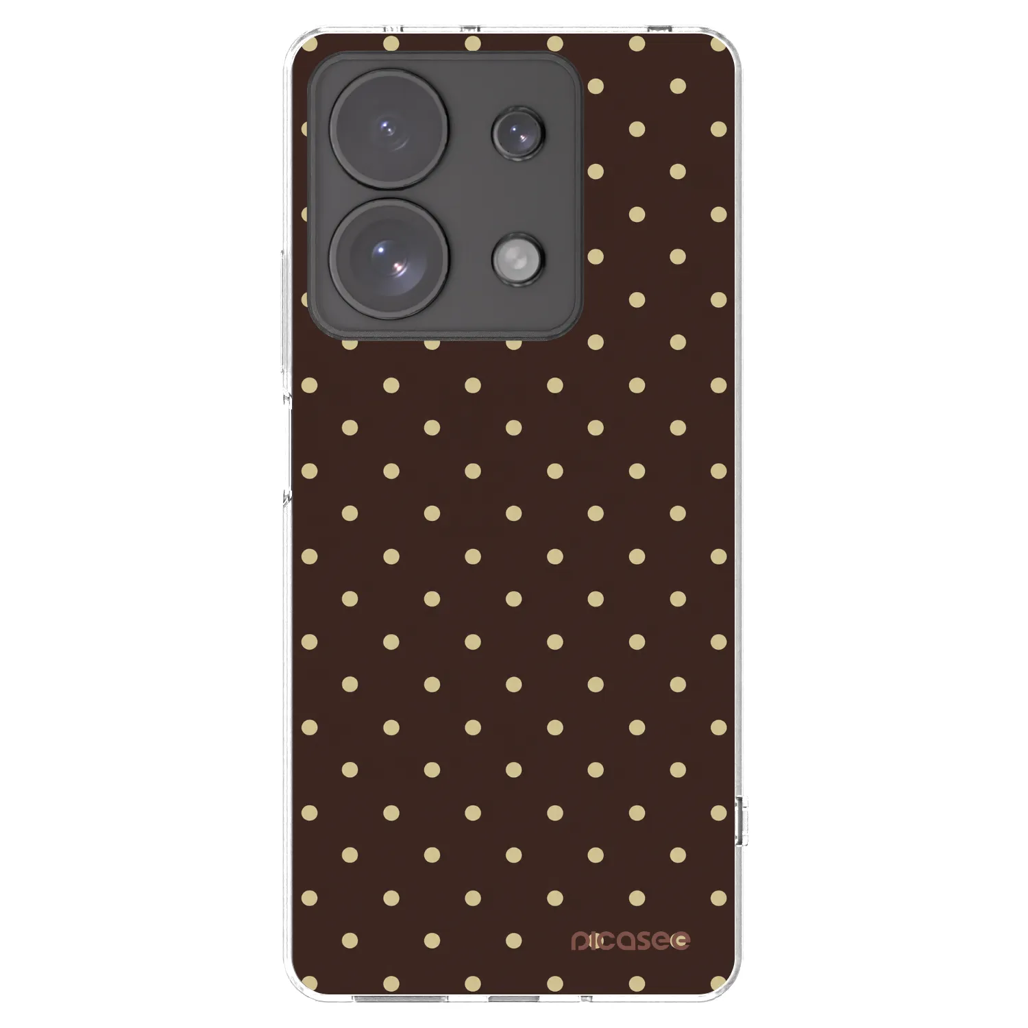 Picasee átlátszó szilikon tok az alábbi mobiltelefonokra Xiaomi Redmi Note 13 Pro 4G - Vanilla Dots & Chocolate
