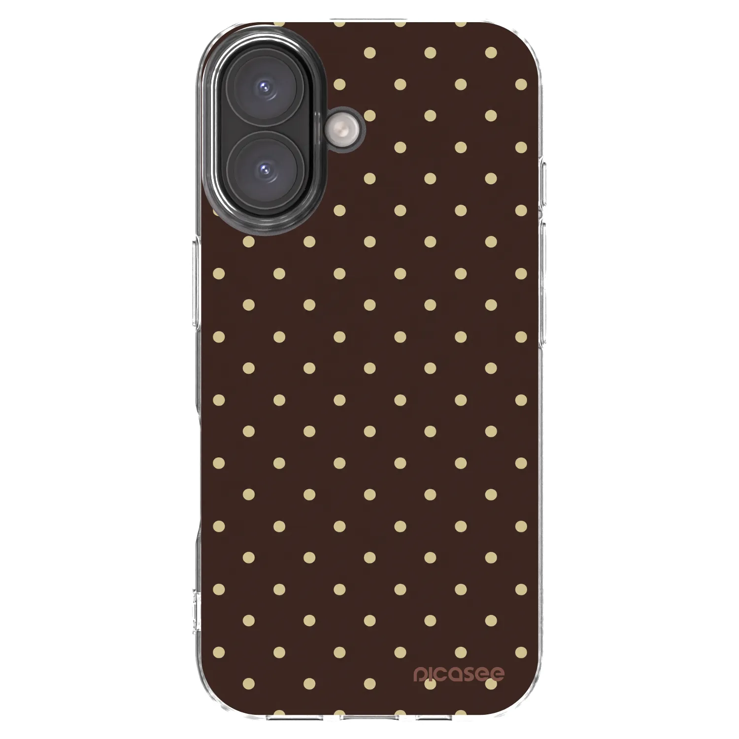 Picasee átlátszó szilikon tok az alábbi mobiltelefonokra Apple iPhone 16 - Vanilla Dots & Chocolate