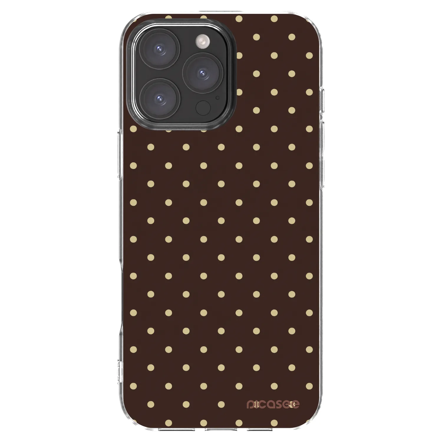 Picasee átlátszó szilikon tok az alábbi mobiltelefonokra Apple iPhone 16 Pro Max - Vanilla Dots & Chocolate