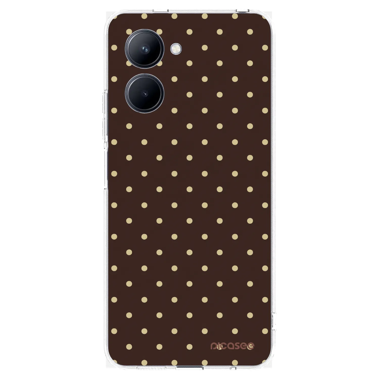 Picasee átlátszó szilikon tok az alábbi mobiltelefonokra Realme C33 (2023) - Vanilla Dots & Chocolate