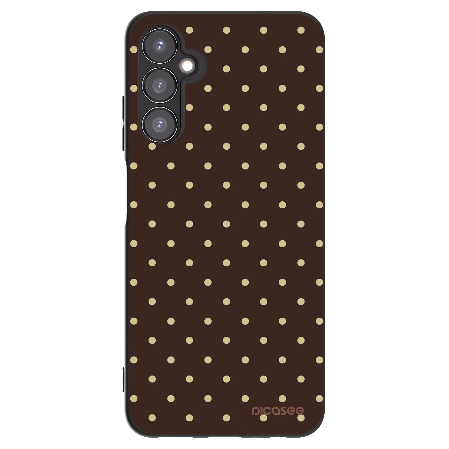Picasee fekete szilikon tok az alábbi mobiltelefonokra Samsung Galaxy A05s A057G - Vanilla Dots & Chocolate
