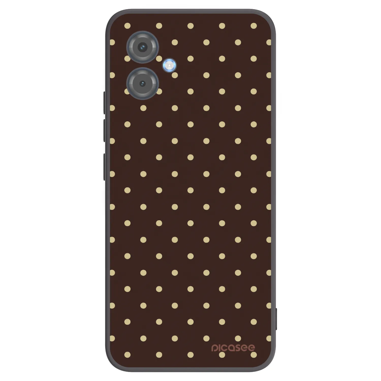 Picasee fekete szilikon tok az alábbi mobiltelefonokra Motorola Moto G14 - Vanilla Dots & Chocolate