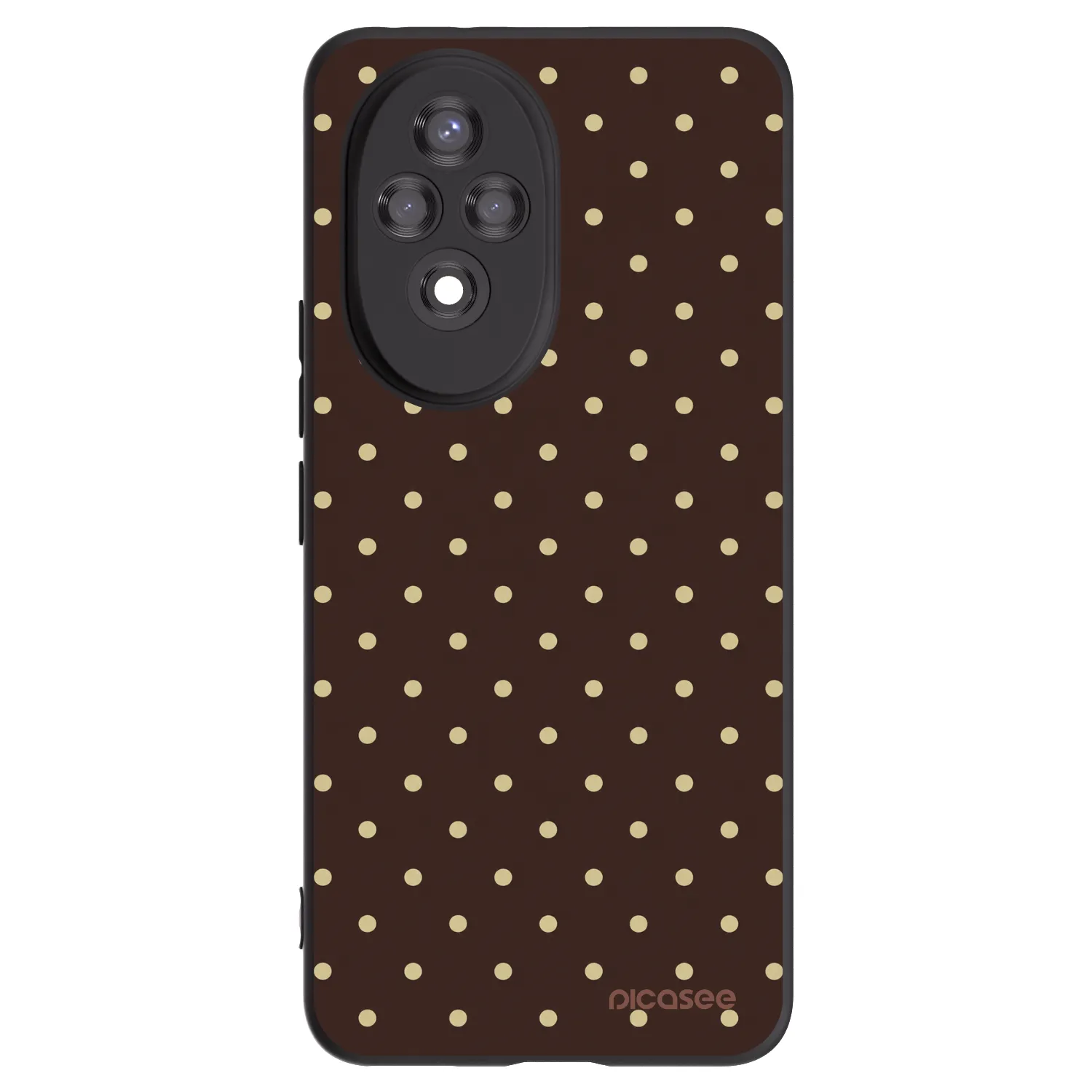 Picasee fekete szilikon tok az alábbi mobiltelefonokra Honor 200 Pro 5G - Vanilla Dots & Chocolate