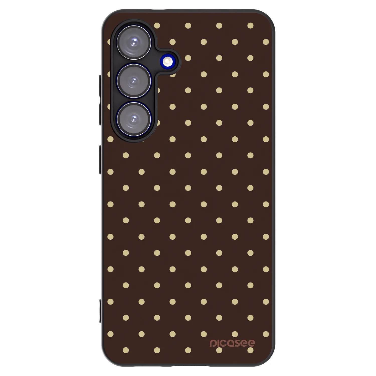 Picasee fekete szilikon tok az alábbi mobiltelefonokra Samsung Galaxy S25 5G - Vanilla Dots & Chocolate