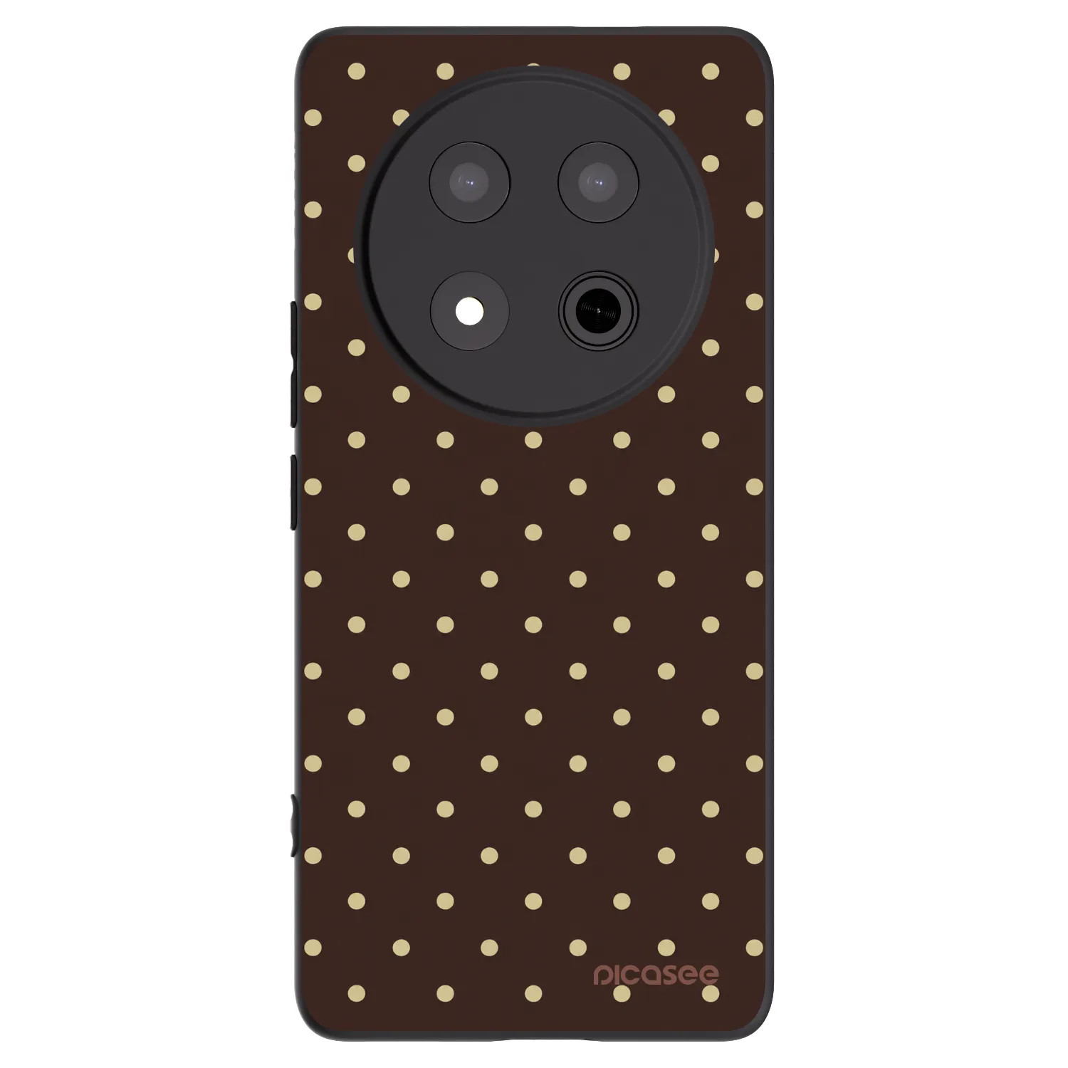 Picasee fekete szilikon tok az alábbi mobiltelefonokra Honor Magic7 Lite 5G - Vanilla Dots & Chocolate