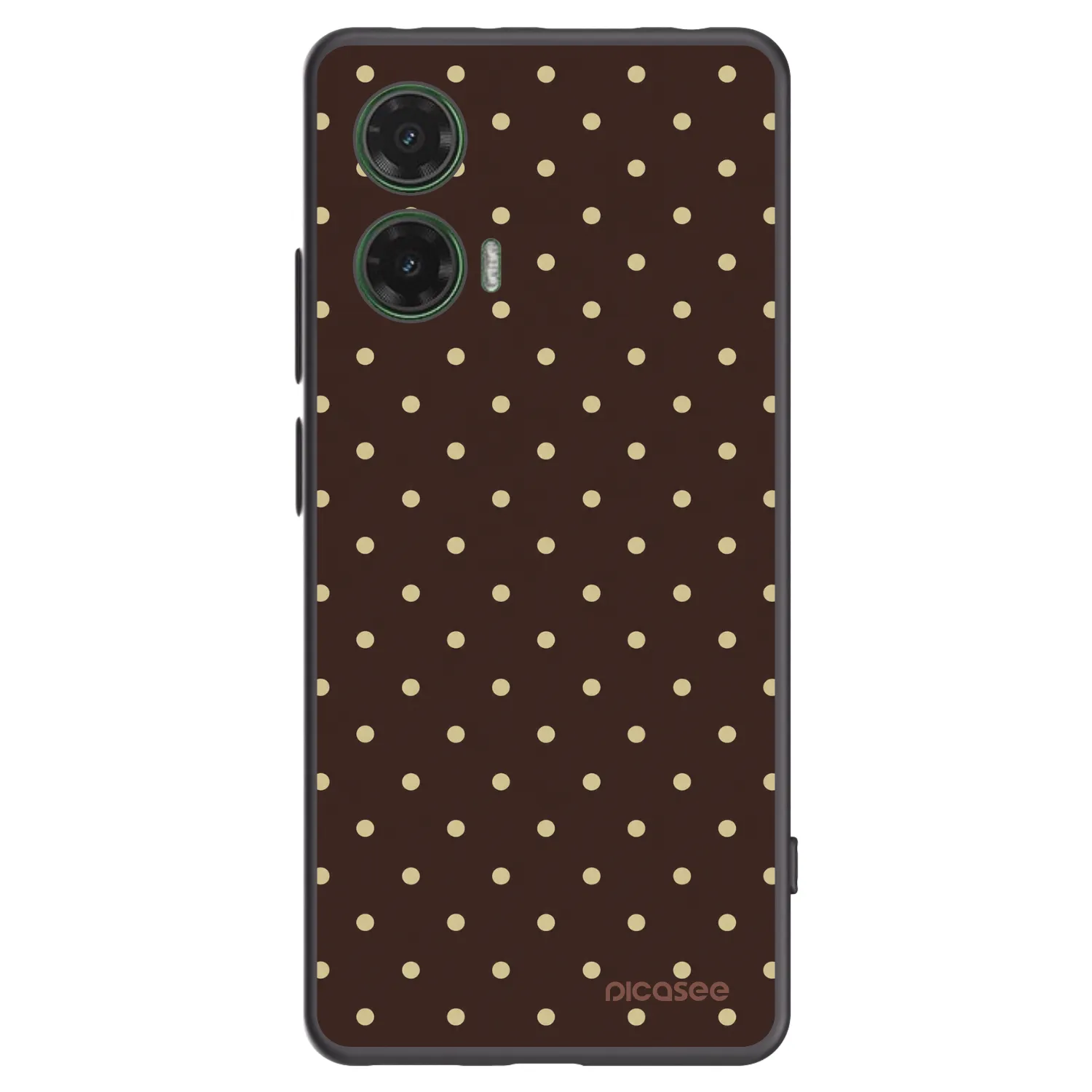 Picasee fekete szilikon tok az alábbi mobiltelefonokra Motorola Moto G35 5G - Vanilla Dots & Chocolate