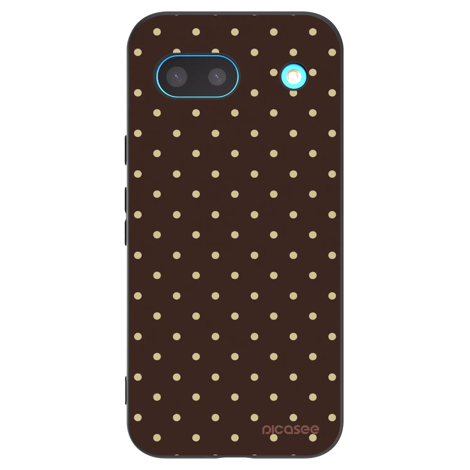 Picasee fekete szilikon tok az alábbi mobiltelefonokra Google Pixel 8a - Vanilla Dots & Chocolate