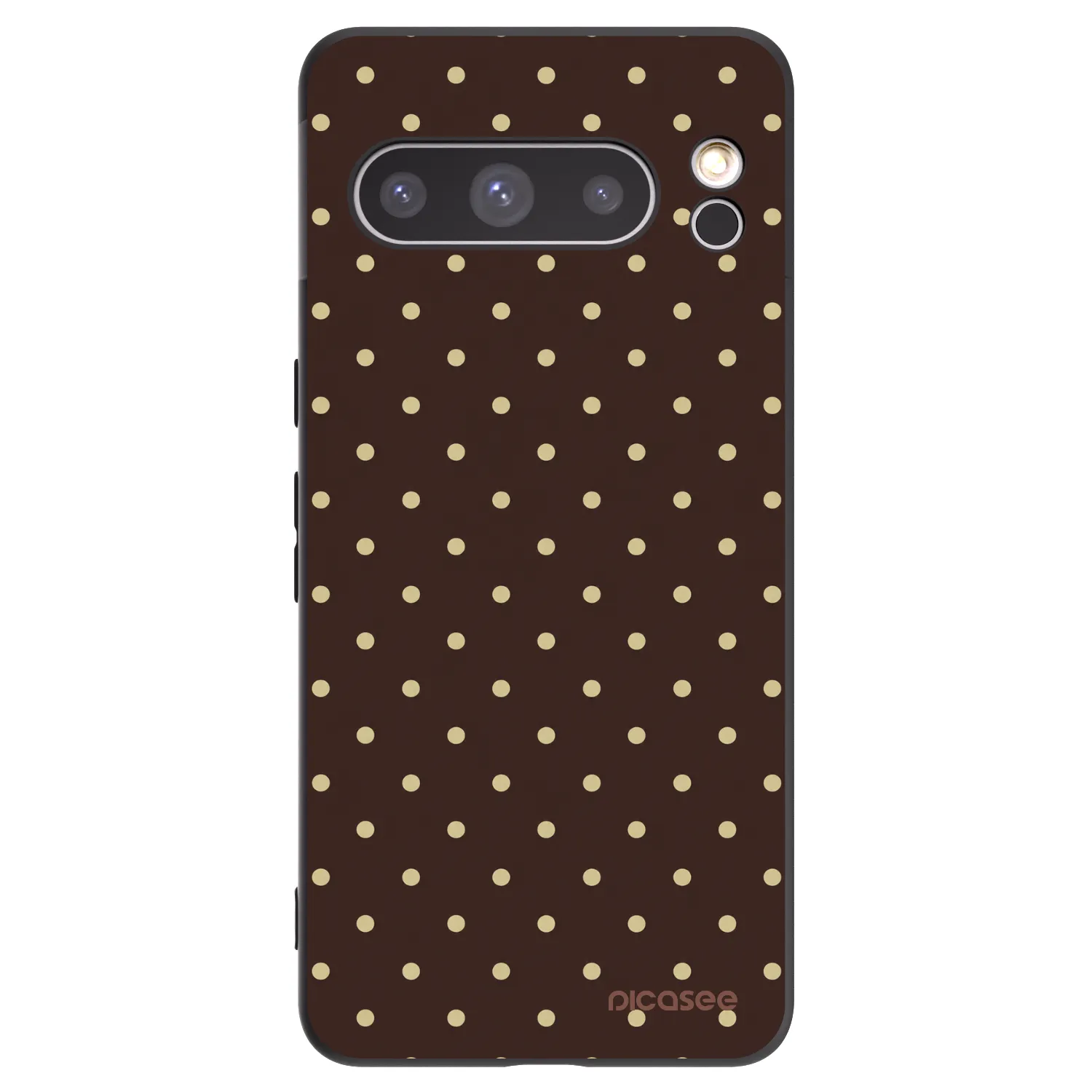 Picasee fekete szilikon tok az alábbi mobiltelefonokra Google Pixel 8 Pro - Vanilla Dots & Chocolate
