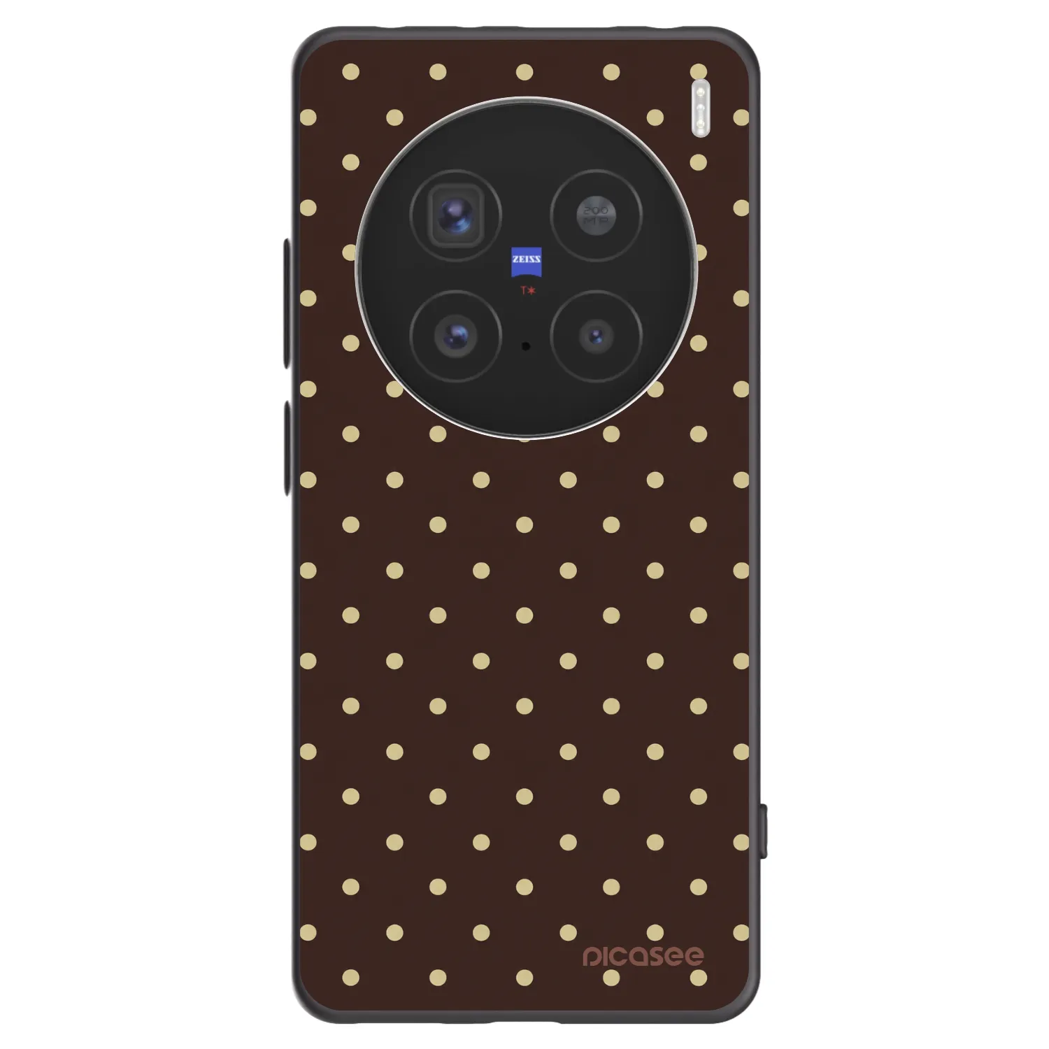 Picasee fekete szilikon tok az alábbi mobiltelefonokra Vivo X200 Pro - Vanilla Dots & Chocolate