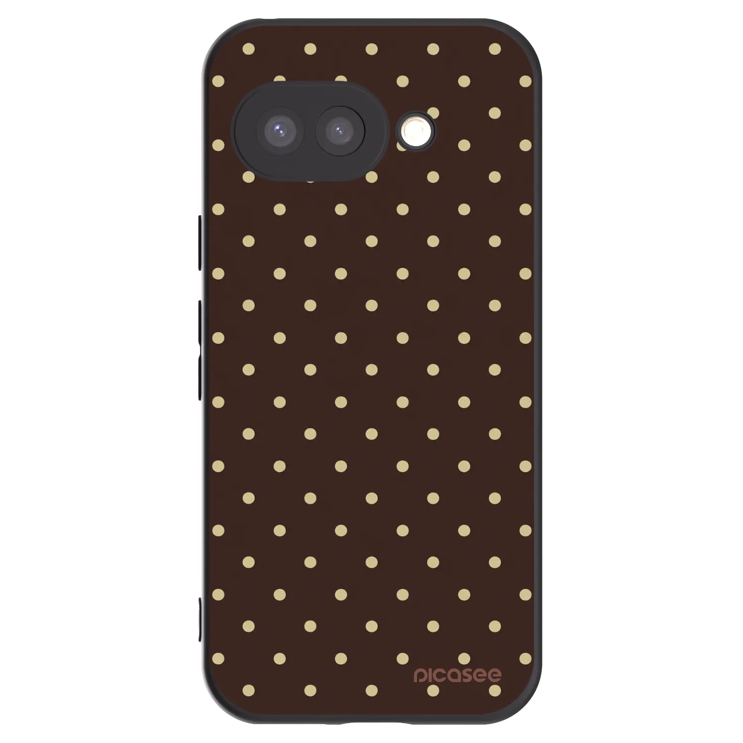 Picasee fekete szilikon tok az alábbi mobiltelefonokra Google Pixel 9a - Vanilla Dots & Chocolate