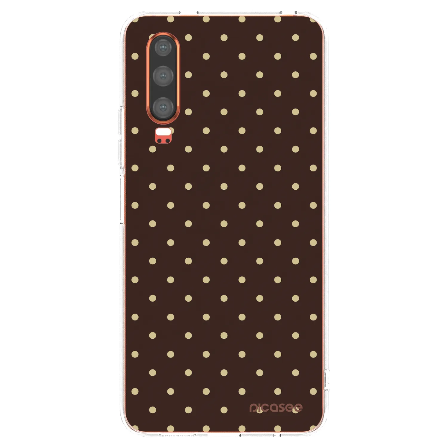 Picasee átlátszó szilikon tok az alábbi mobiltelefonokra Huawei P30 - Vanilla Dots & Chocolate