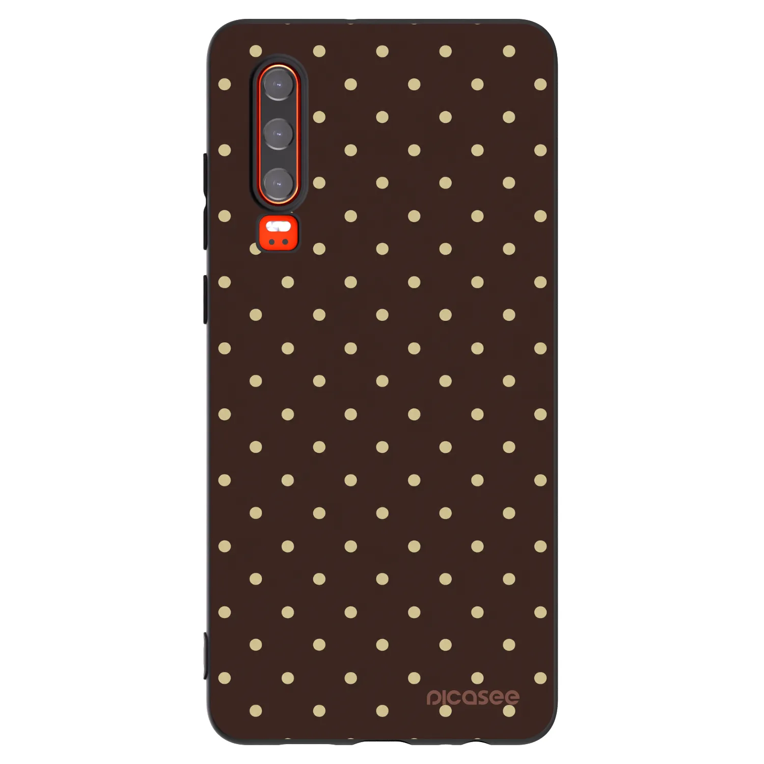 Picasee fekete szilikon tok az alábbi mobiltelefonokra Huawei P30 - Vanilla Dots & Chocolate