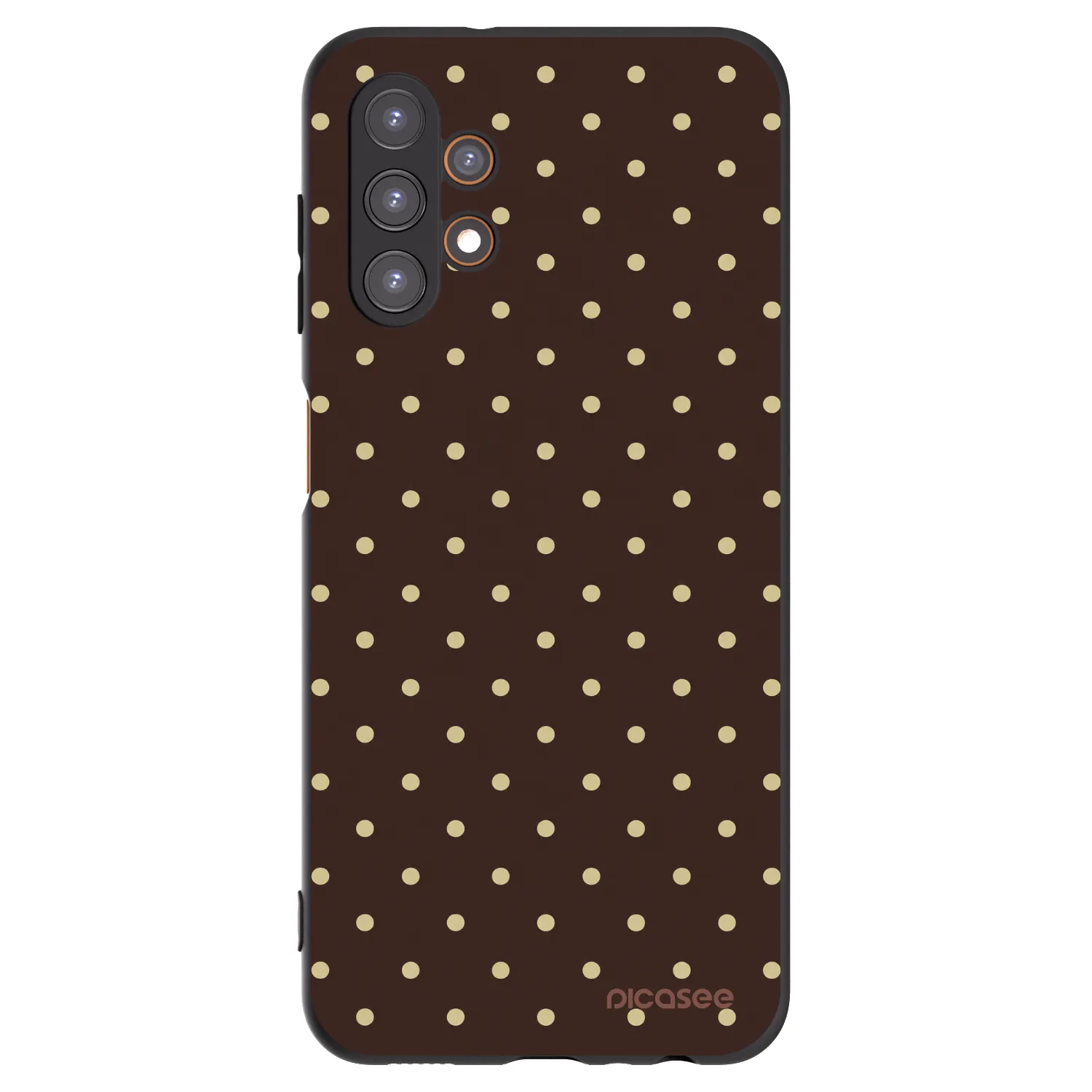 Picasee fekete szilikon tok az alábbi mobiltelefonokra Samsung Galaxy A13 5G - Vanilla Dots & Chocolate
