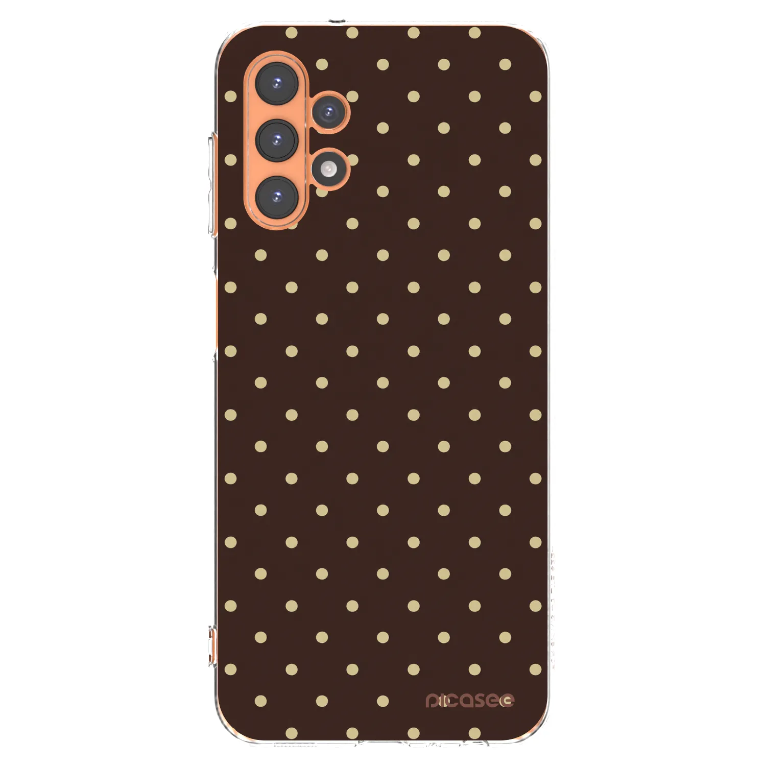 Picasee átlátszó szilikon tok az alábbi mobiltelefonokra Samsung Galaxy A13 5G - Vanilla Dots & Chocolate