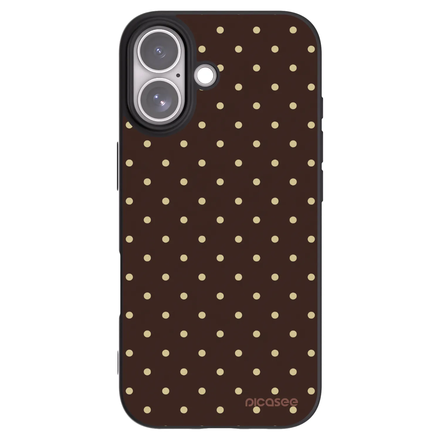 Picasee fekete szilikon tok az alábbi mobiltelefonokra Apple iPhone 17 - Vanilla Dots & Chocolate