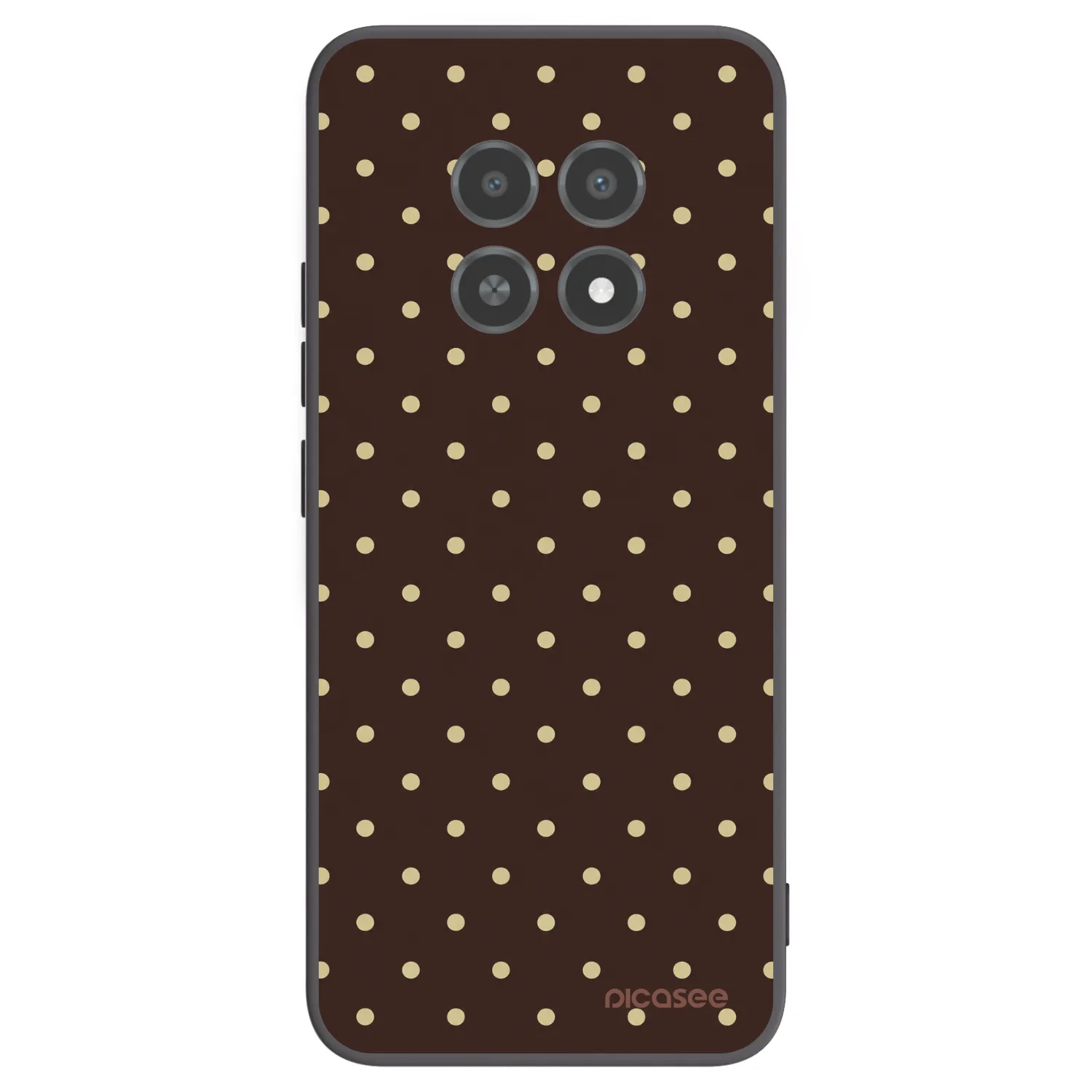 Picasee fekete szilikon tok az alábbi mobiltelefonokra Realme 12X - Vanilla Dots & Chocolate