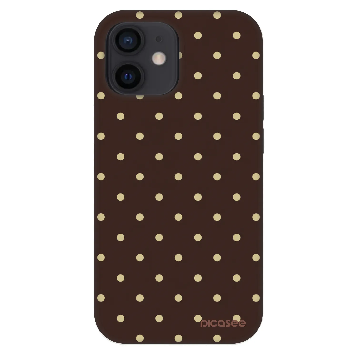 Picasee Fashion Case Apple iPhone 12 mini - Vanilla Dots & Chocolate