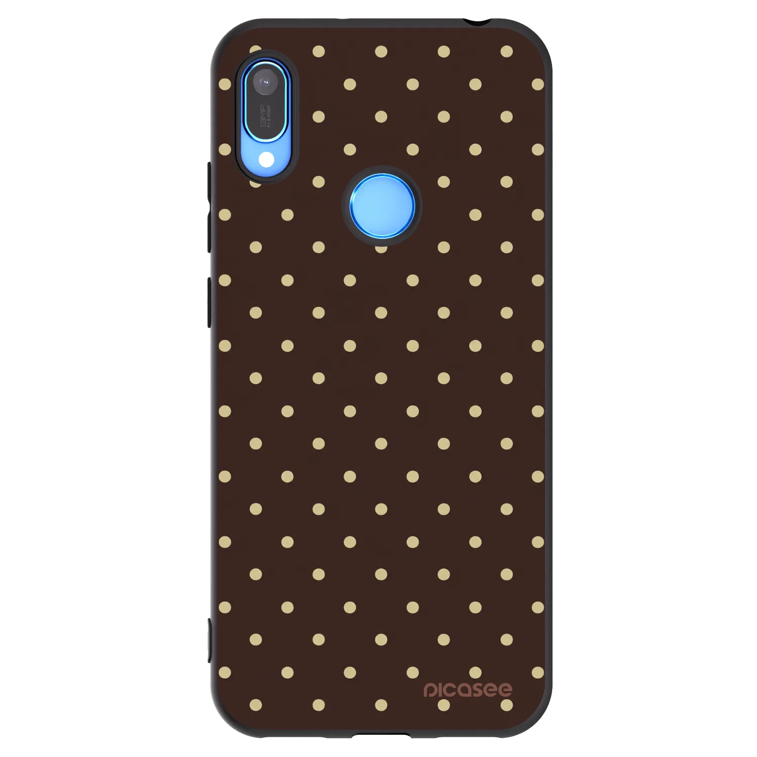 Picasee fekete szilikon tok az alábbi mobiltelefonokra Huawei Y6 2019 - Vanilla Dots & Chocolate