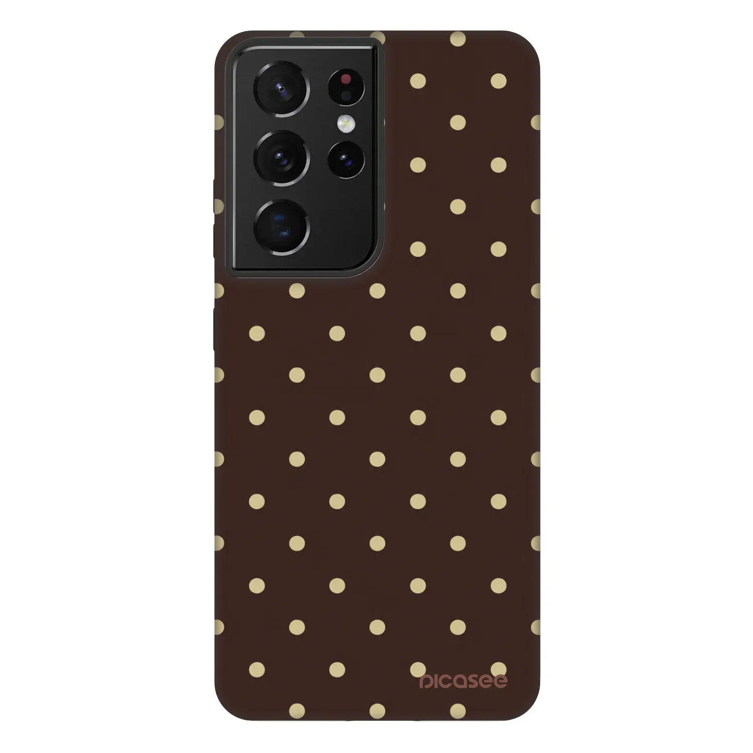 Picasee Fashion Case Samsung Galaxy S21 Ultra 5G G998B - Vanilla Dots & Chocolate