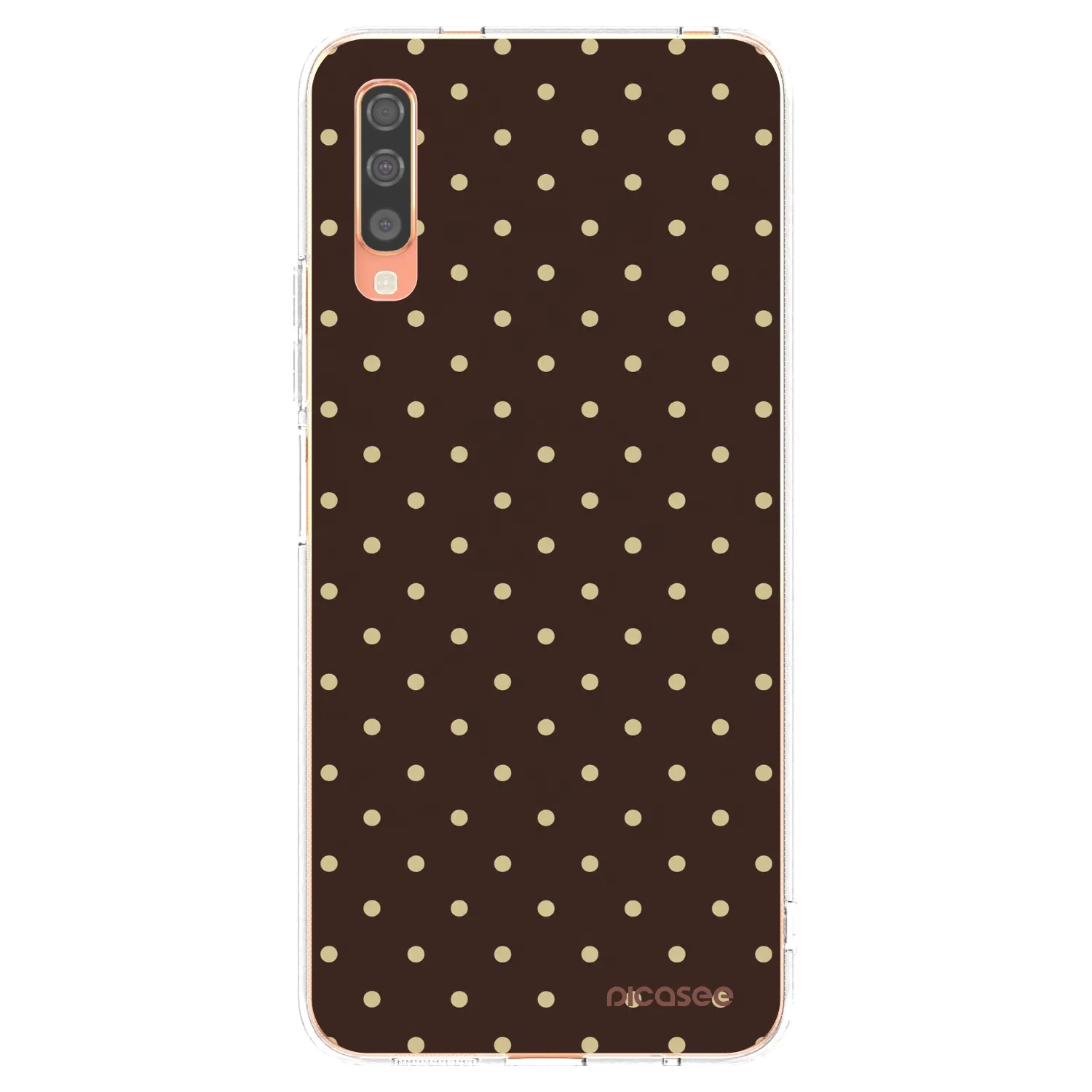 Picasee átlátszó szilikon tok az alábbi mobiltelefonokra Samsung Galaxy A70 A705F - Vanilla Dots & Chocolate