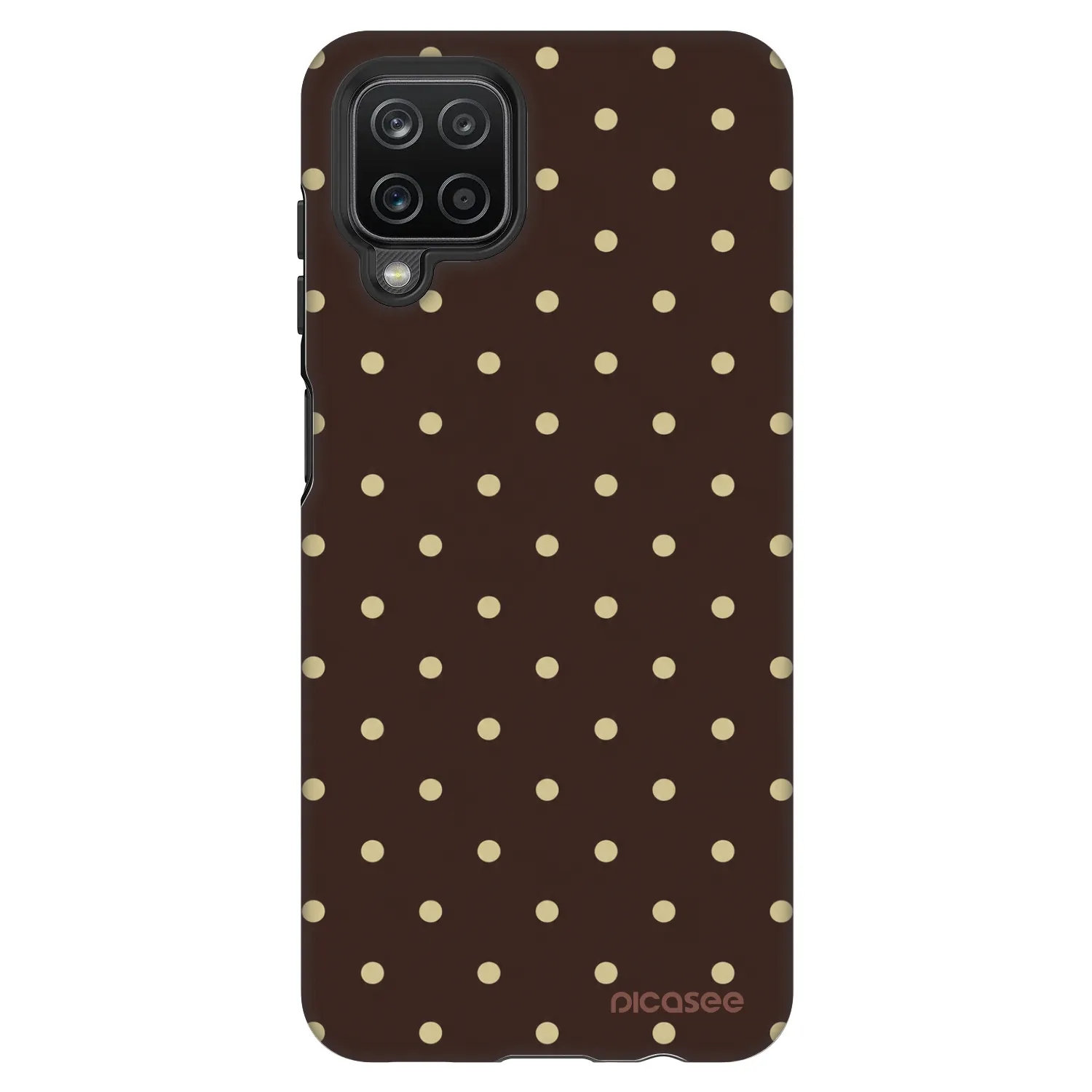 Picasee Fashion Case Samsung Galaxy A12 A125F - Vanilla Dots & Chocolate