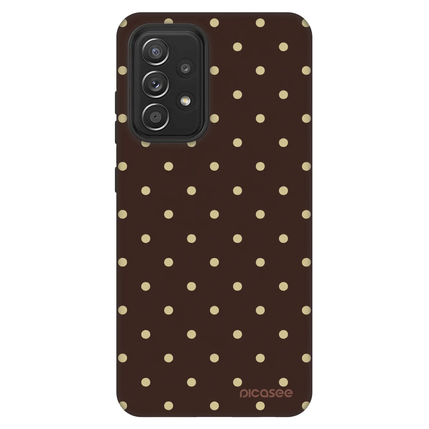 Picasee Fashion Case Samsung Galaxy A52 5G A525F - Vanilla Dots & Chocolate