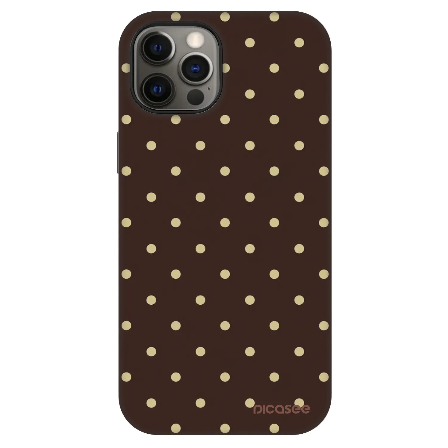 Picasee Fashion Case MagSafe Apple iPhone 12 - Vanilla Dots & Chocolate