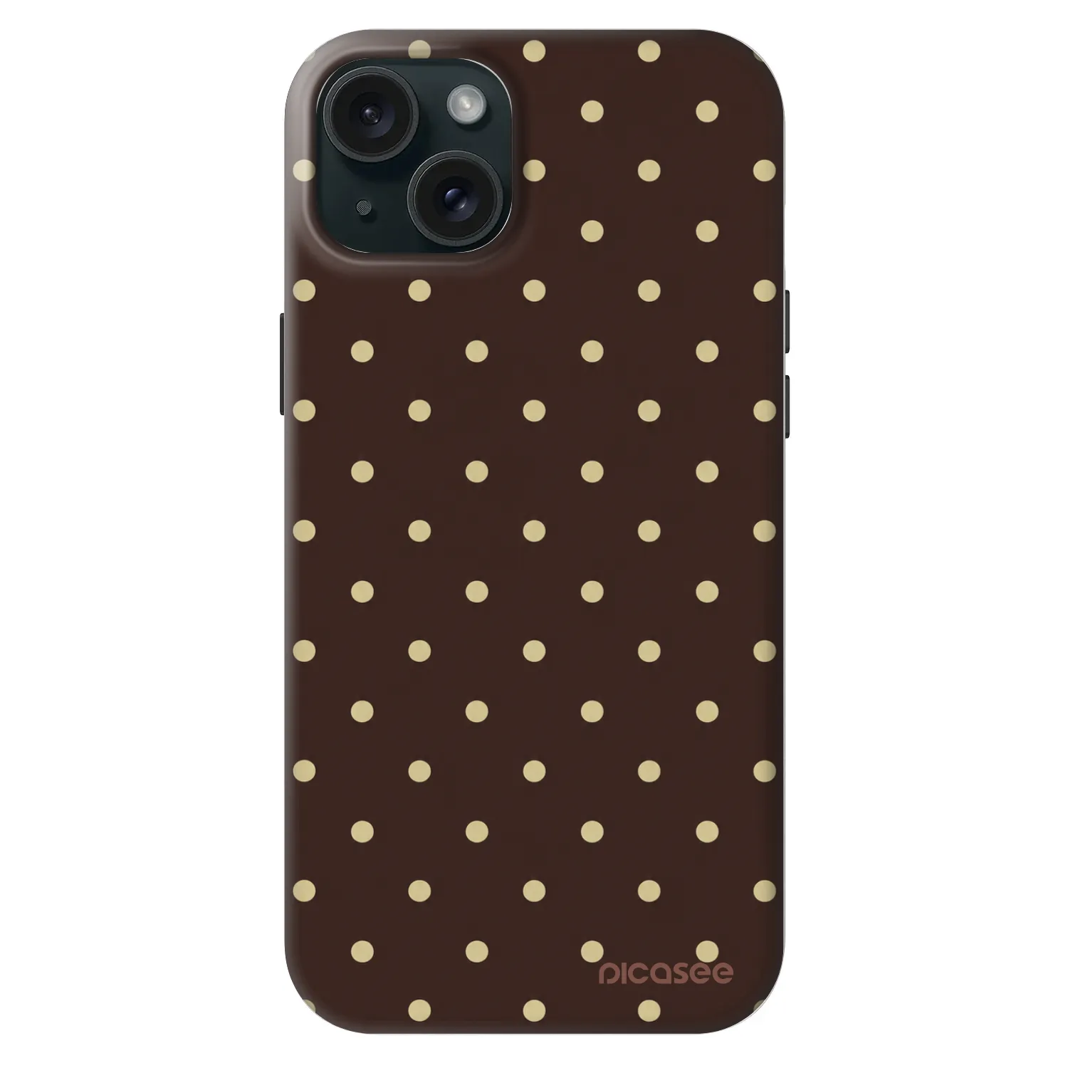 Picasee Fashion Case MagSafe Apple iPhone 15 Plus - Vanilla Dots & Chocolate