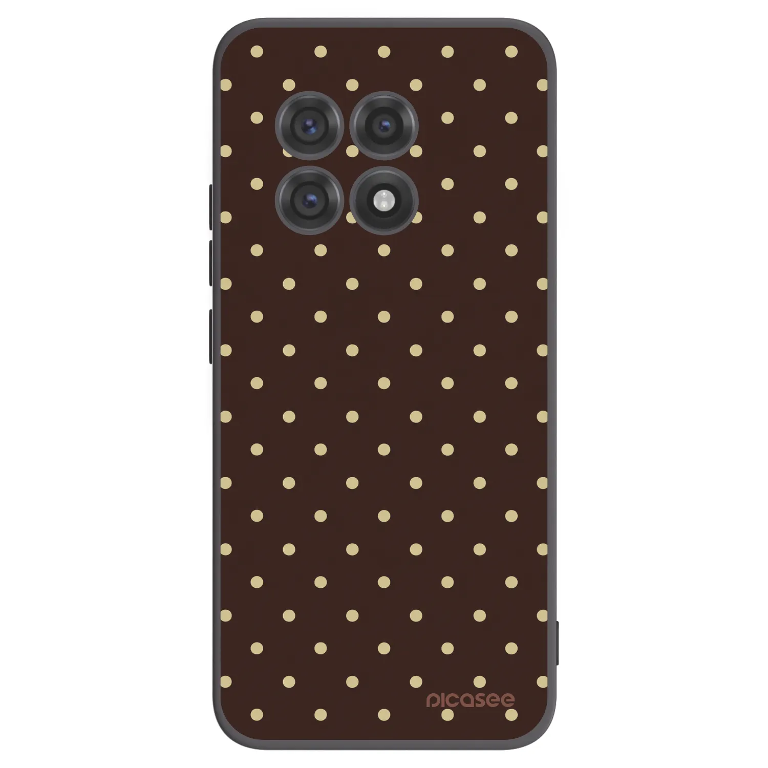 Picasee fekete szilikon tok az alábbi mobiltelefonokra OnePlus 13R 5G - Vanilla Dots & Chocolate