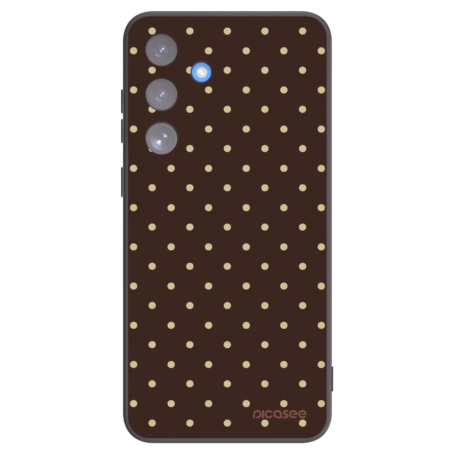 Picasee fekete szilikon tok az alábbi mobiltelefonokra Samsung Galaxy S25 FE 5G - Vanilla Dots & Chocolate