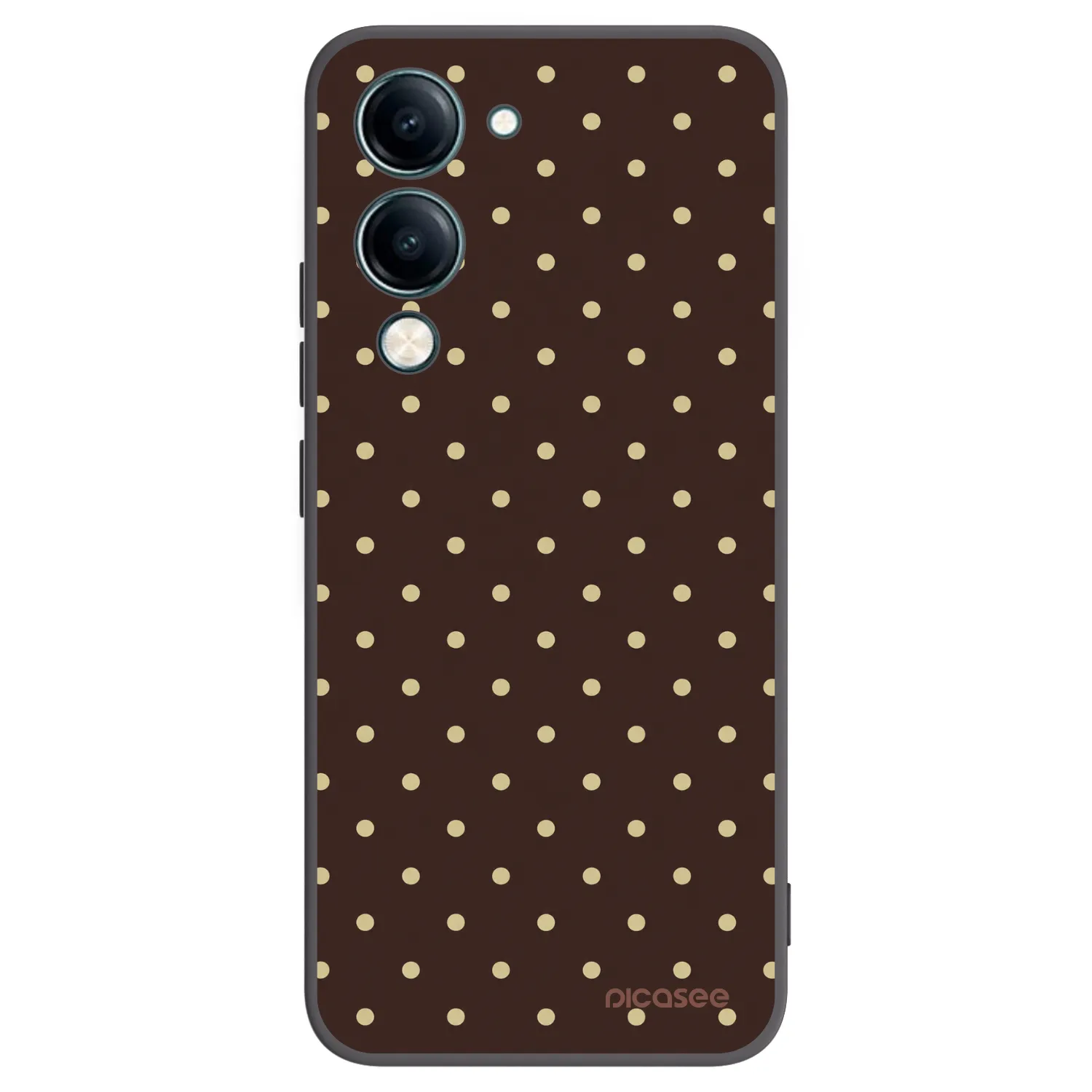 Picasee fekete szilikon tok az alábbi mobiltelefonokra Vivo Y29s 5G - Vanilla Dots & Chocolate