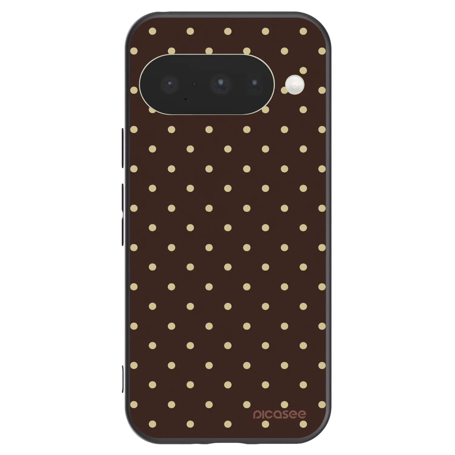Picasee fekete szilikon tok az alábbi mobiltelefonokra Google Pixel 10 - Vanilla Dots & Chocolate