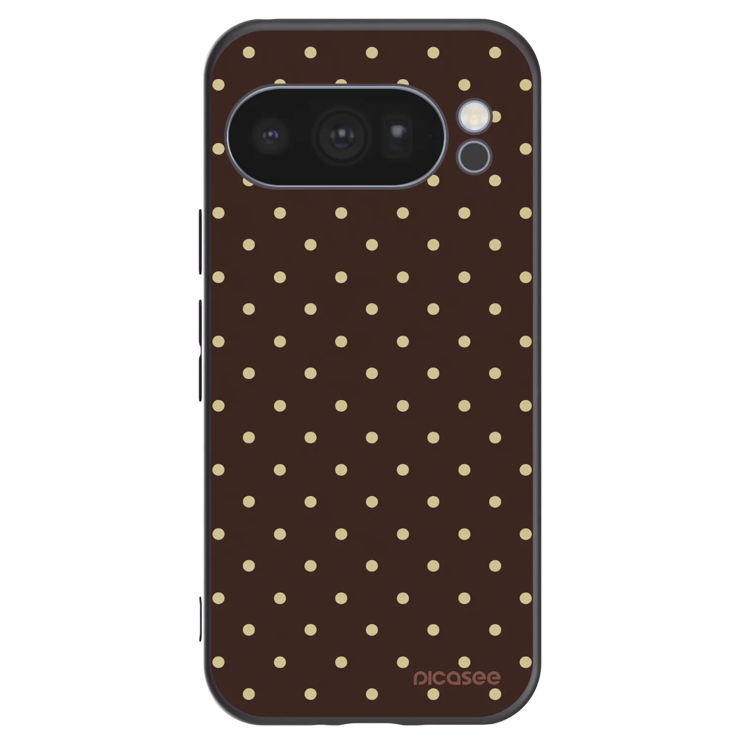 Picasee fekete szilikon tok az alábbi mobiltelefonokra Google Pixel 10 Pro - Vanilla Dots & Chocolate