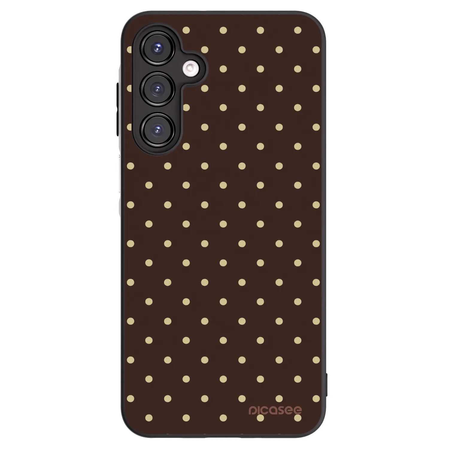Picasee fekete szilikon tok az alábbi mobiltelefonokra Samsung Galaxy A16 4G - Vanilla Dots & Chocolate