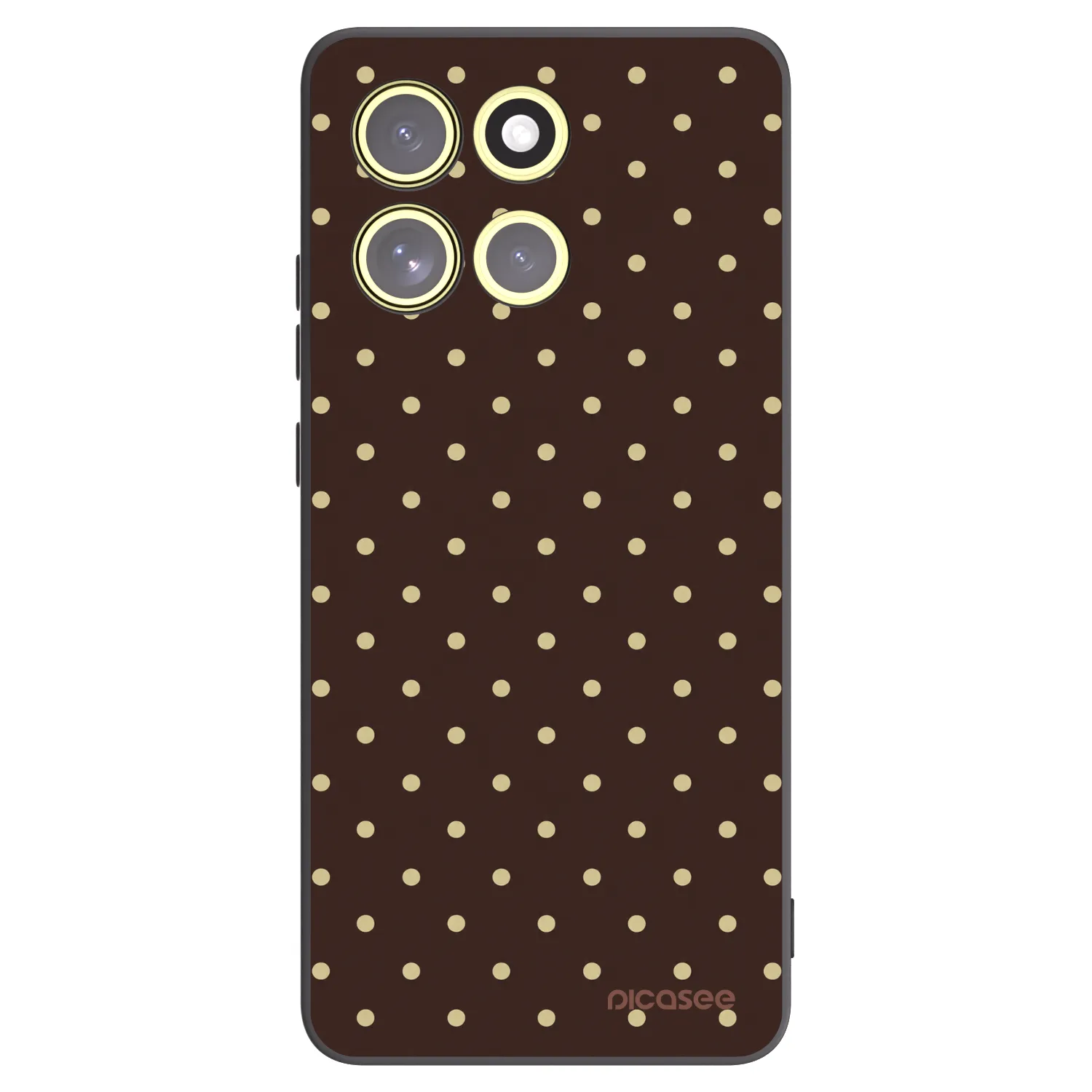 Picasee fekete szilikon tok az alábbi mobiltelefonokra Motorola Moto G86 Power 5G - Vanilla Dots & Chocolate