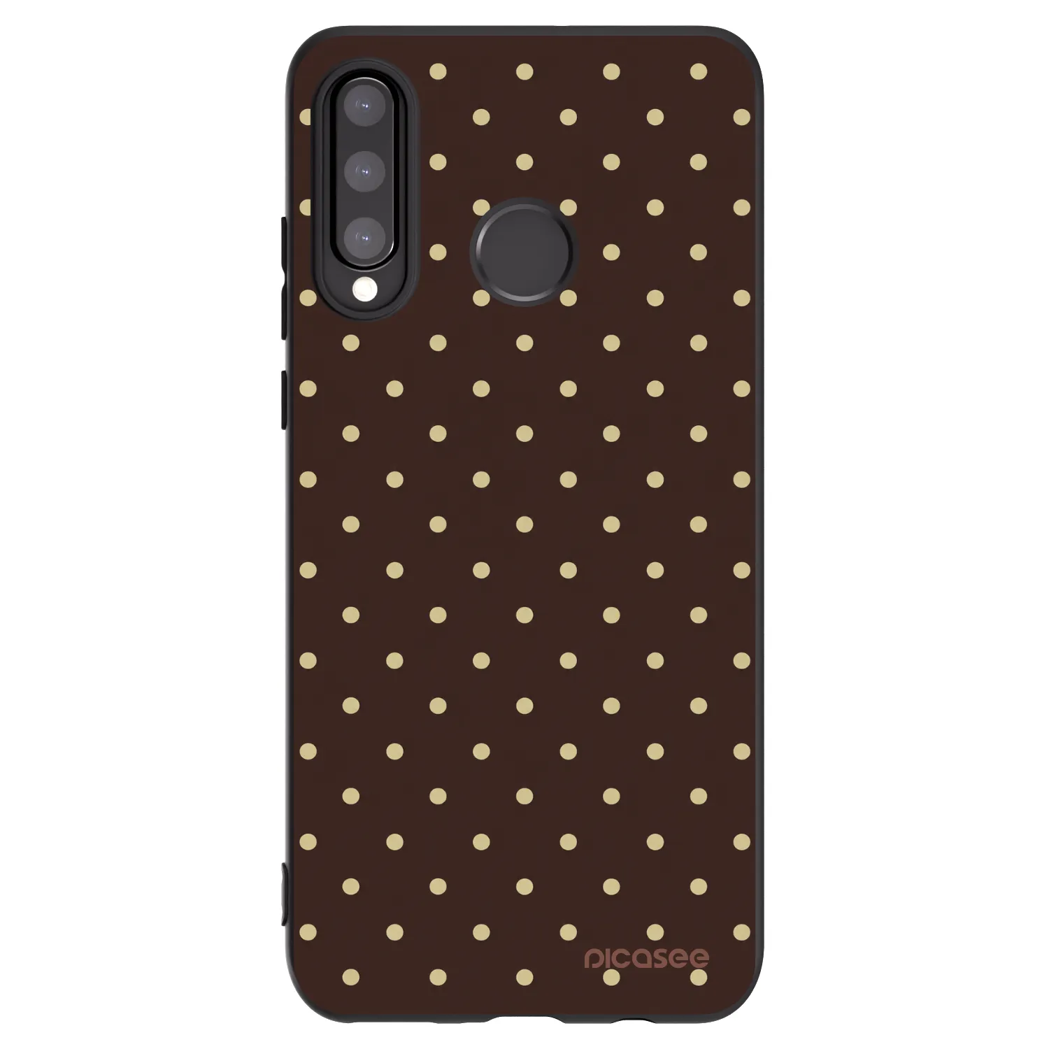 Picasee fekete szilikon tok az alábbi mobiltelefonokra Huawei P30 Lite - Vanilla Dots & Chocolate