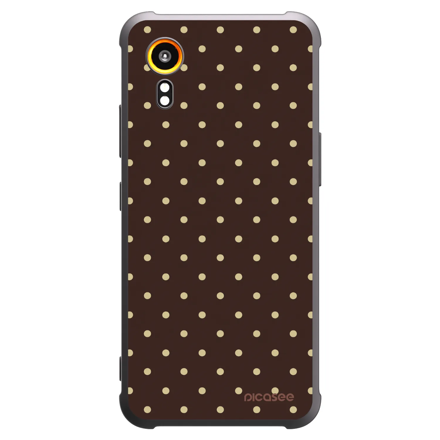 Picasee fekete szilikon tok az alábbi mobiltelefonokra Samsung Galaxy XCover 7 - Vanilla Dots & Chocolate